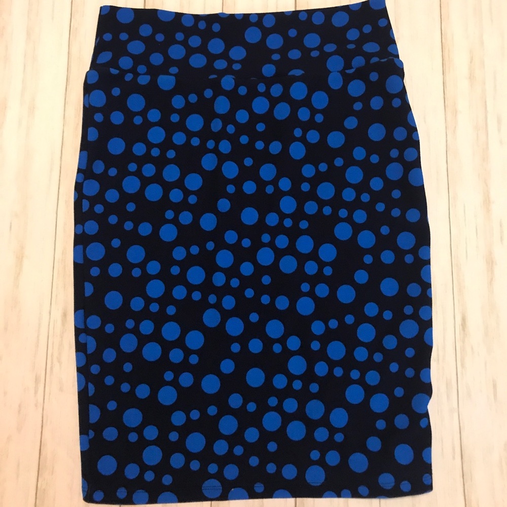 Lularoe Cassie Size L Navy and Royal Blue Skirt